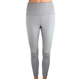 90 Degree By Reflex Women's Gray Mid Rise Pull On Ankle Athletic Leggings Size M